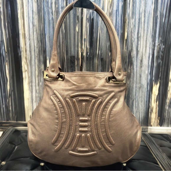 Celine Vintage Metallic Triomphe Shoulder Bag with COA - Picture 1 of 14